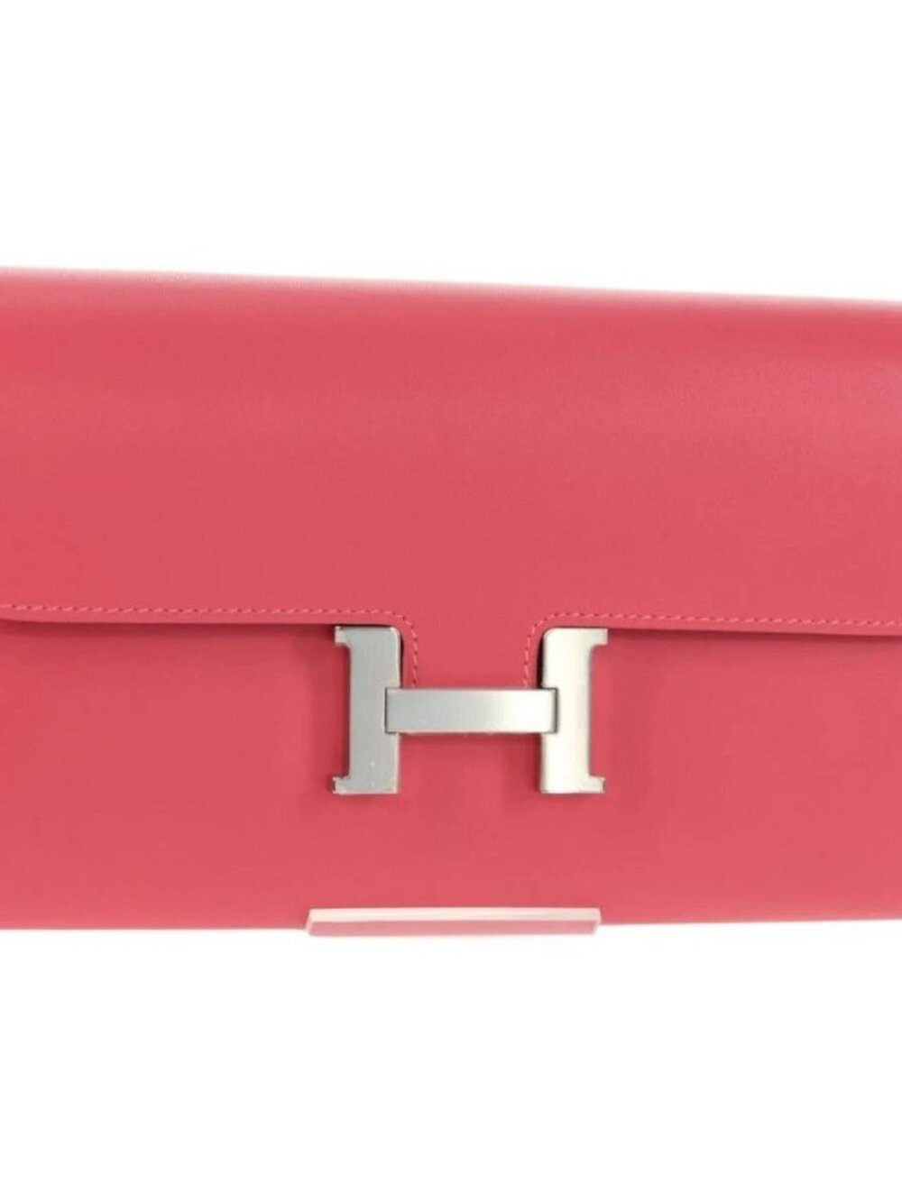 HERMES Constance Long Wallet Leather Pink Auth 141188SM - Picture 1 of 15